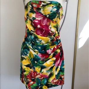 Speechless floral strapless dress
